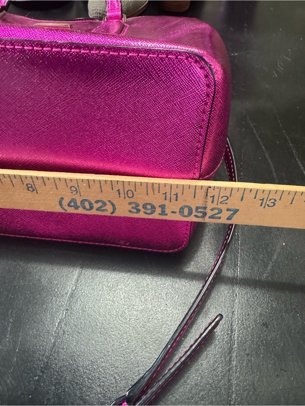 kate spade Metallic Fuchsia Satchel with Detachable Strap - Picture 9 of 11